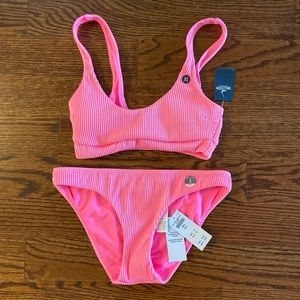 Neon Pink NWT hollister Bikini set